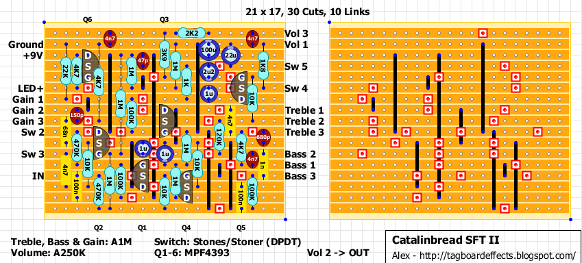Guitar FX Layouts: Catalinbread SFT II