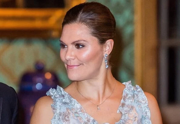 Crown Princess Victoria wore HM dress diamond earrings