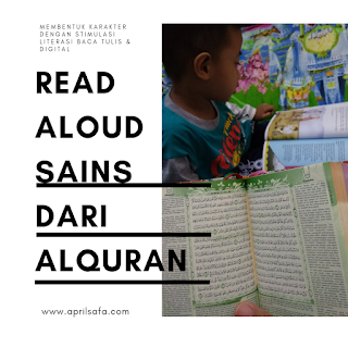 Read Aloud dengan ayat Alquran. Bisa digunakan ide bermain bersumber dari Alqura
