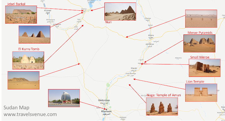 Tourist map with sights to see