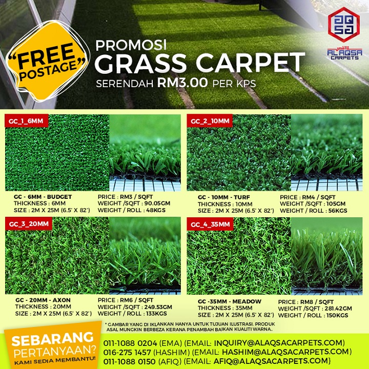Artificial Grass Murah SUPER CHEAP CARPET GRASS NOW AVAILABLE. FOR
