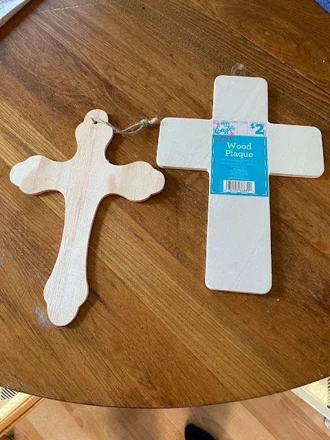 Photo of wooden unfinished Crosses