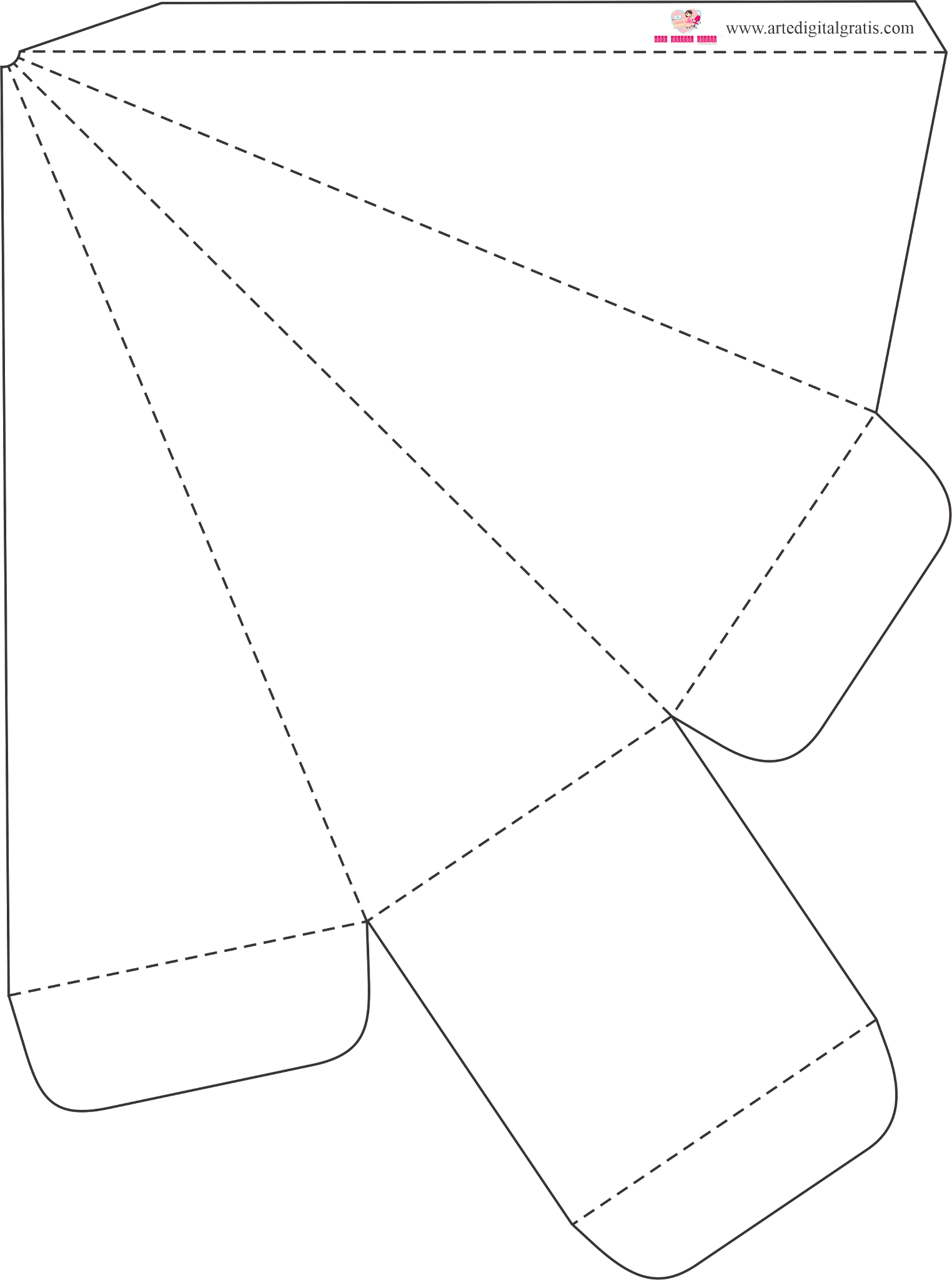 MOLDE CAIXA PIRÂMIDE EM PNG GRÁTIS - Arte Digital Grátis