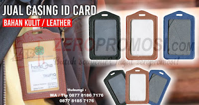 Casing id card kulit, Card holder Leather, Tempat Id card Kulit, Casing id card semi kulit, Name Tag Kulit