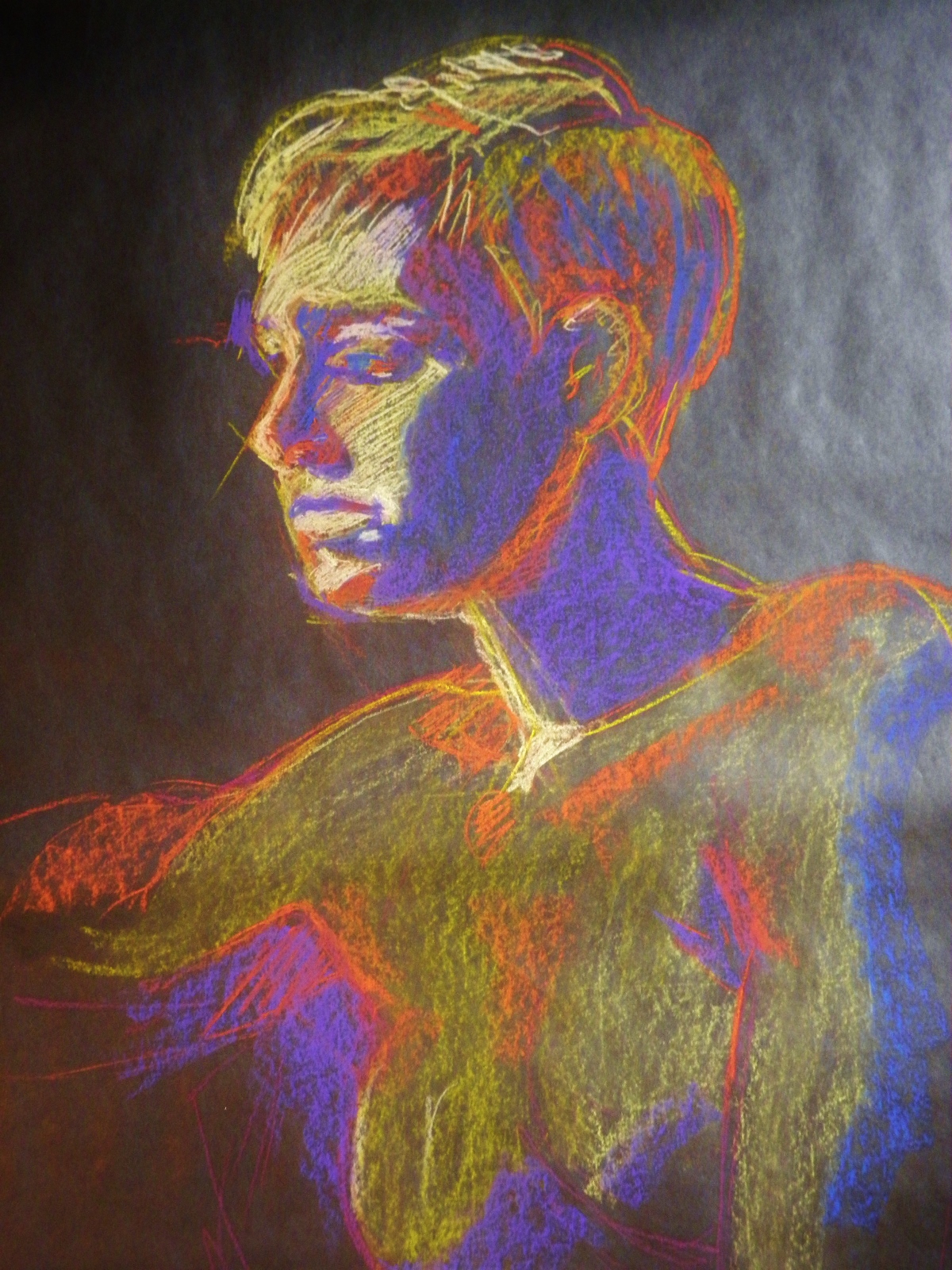 Bosbyshell Art Studio Pastel on Black Paper