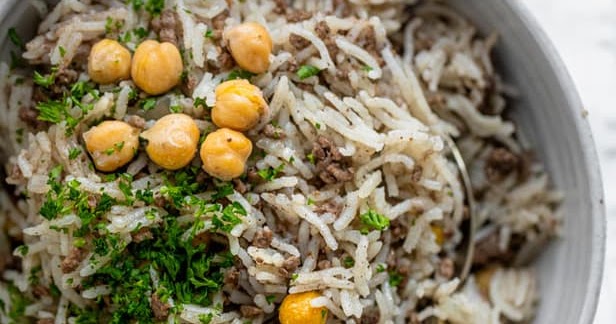 Mediterranean Ground Beef and Rice | LEBANESE RECIPES