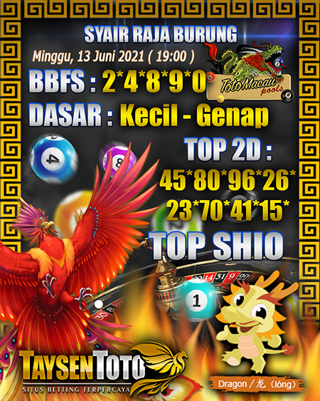 Prediksi Toto Macau Minggu 13 Juni 2021 Prediksi Togel Jp Terjitu Hari Ini