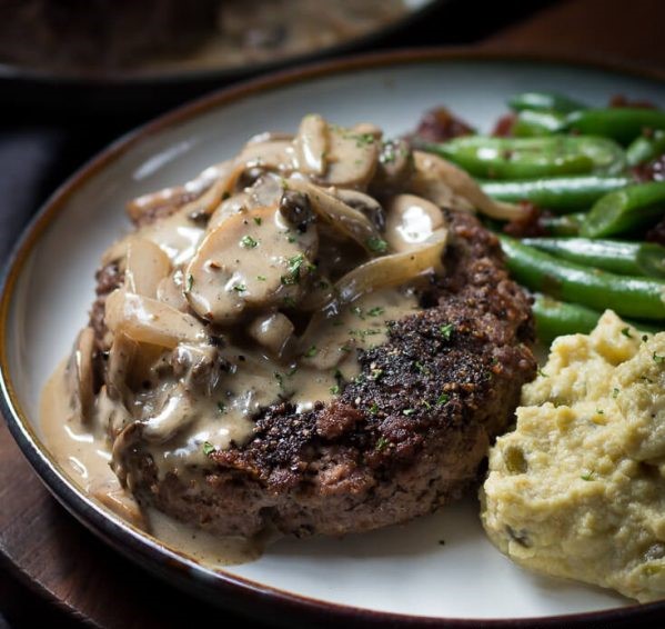 HAMBURGER STEAK AND GRAVY RECIPE FOOD AND DRINK