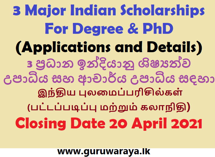 Indian Scholarships (Applications and Details)