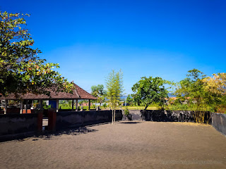 Beach Sand Area And Garden Of The Village Cemetery In Warm Sunshine On A Sunny Day Seririt North Bali Indonesia