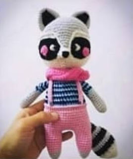 PATRON GRATIS MAPACHE AMIGURUMI 50088 🦝