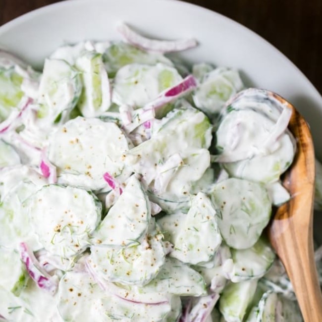 	Creamy Cucumber Salad Recipe	