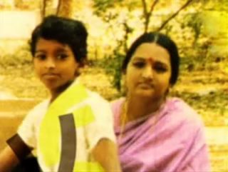 Vijay with his mother