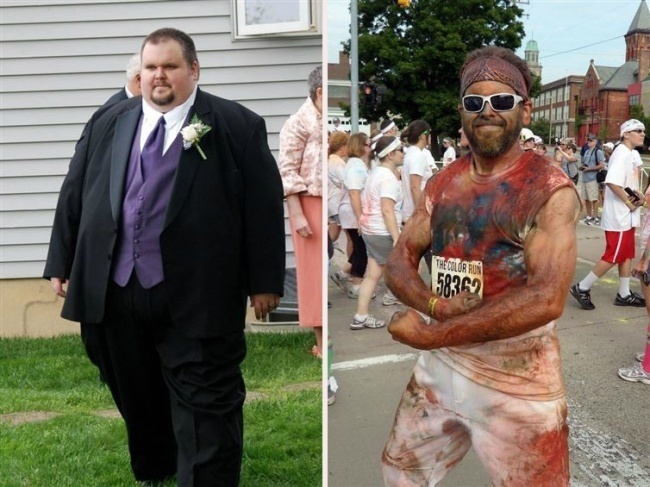 #9. The guy on the left had a long journey before he became the healthier person you see on the right. - 23 Inspirational Before/After Photos Of People Who Can Say 'I Did It.' #9. The guy on the left had a long journey before he became the healthier person you see on the right. - 23 Inspirational Before/After Photos Of People Who Can Say 'I Did It.'