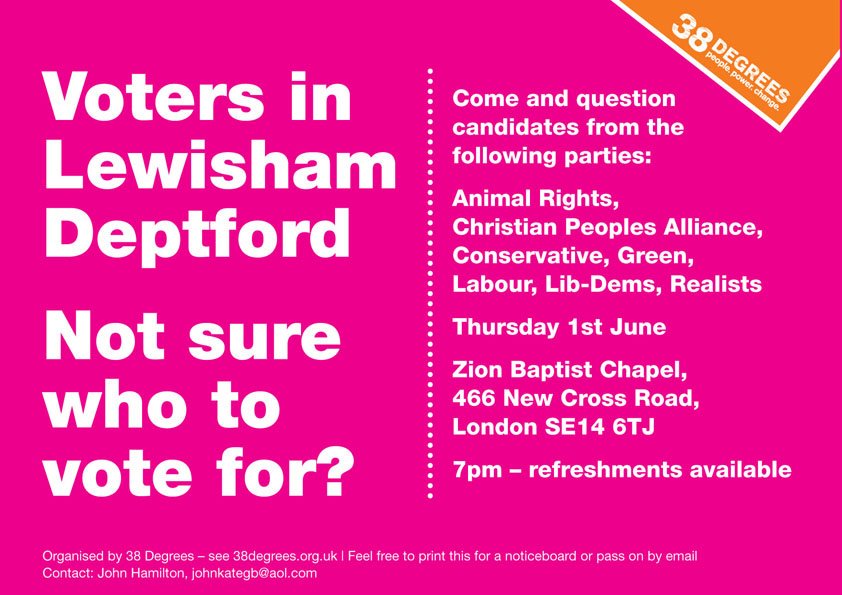 Brockley Central Hustings tonight The online home for all things