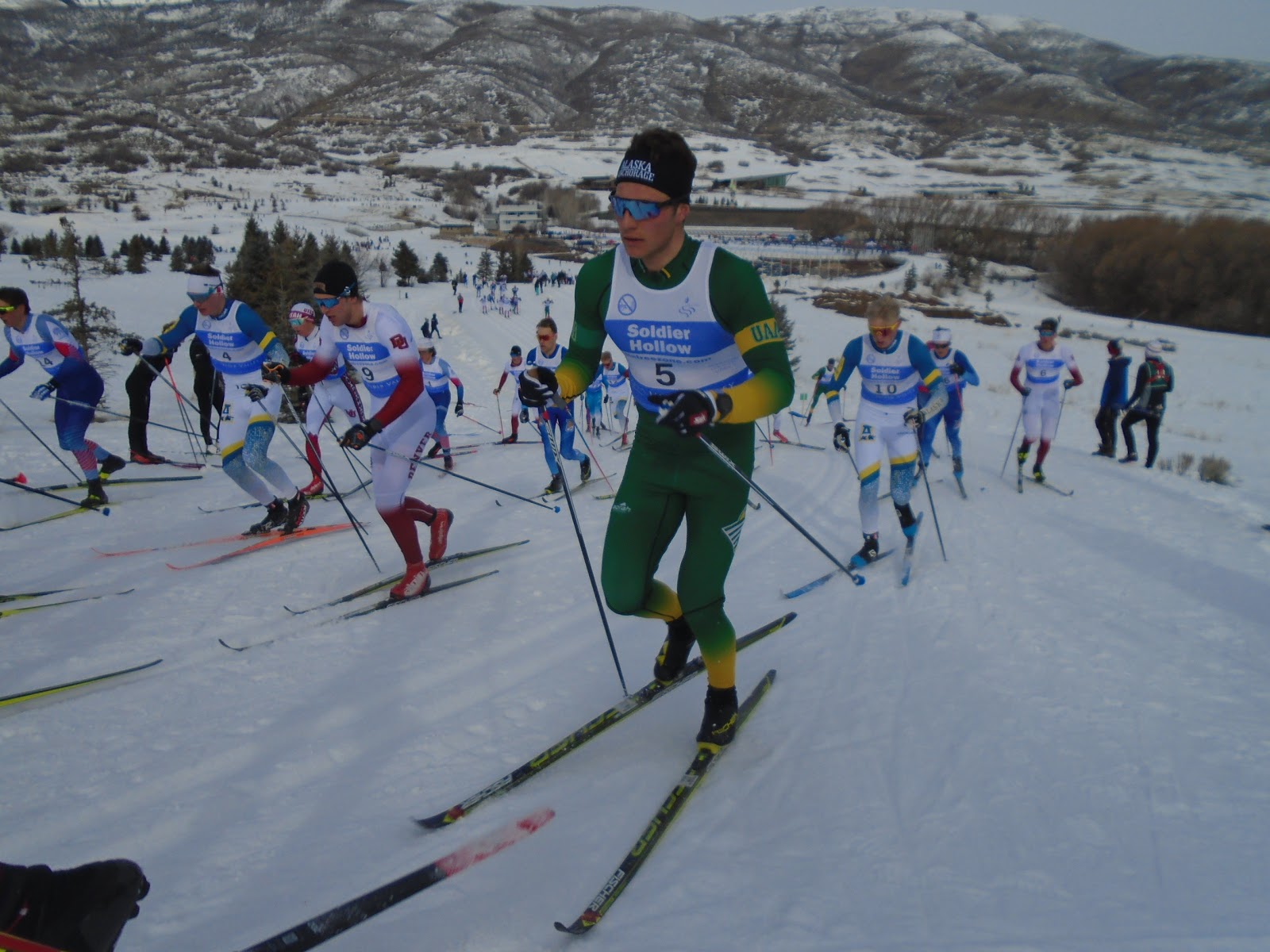 UAA Nordic Ski Team Red, White and Blue