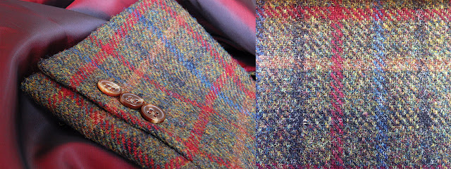 Charakterystyczny wzór tkanin tweedowych