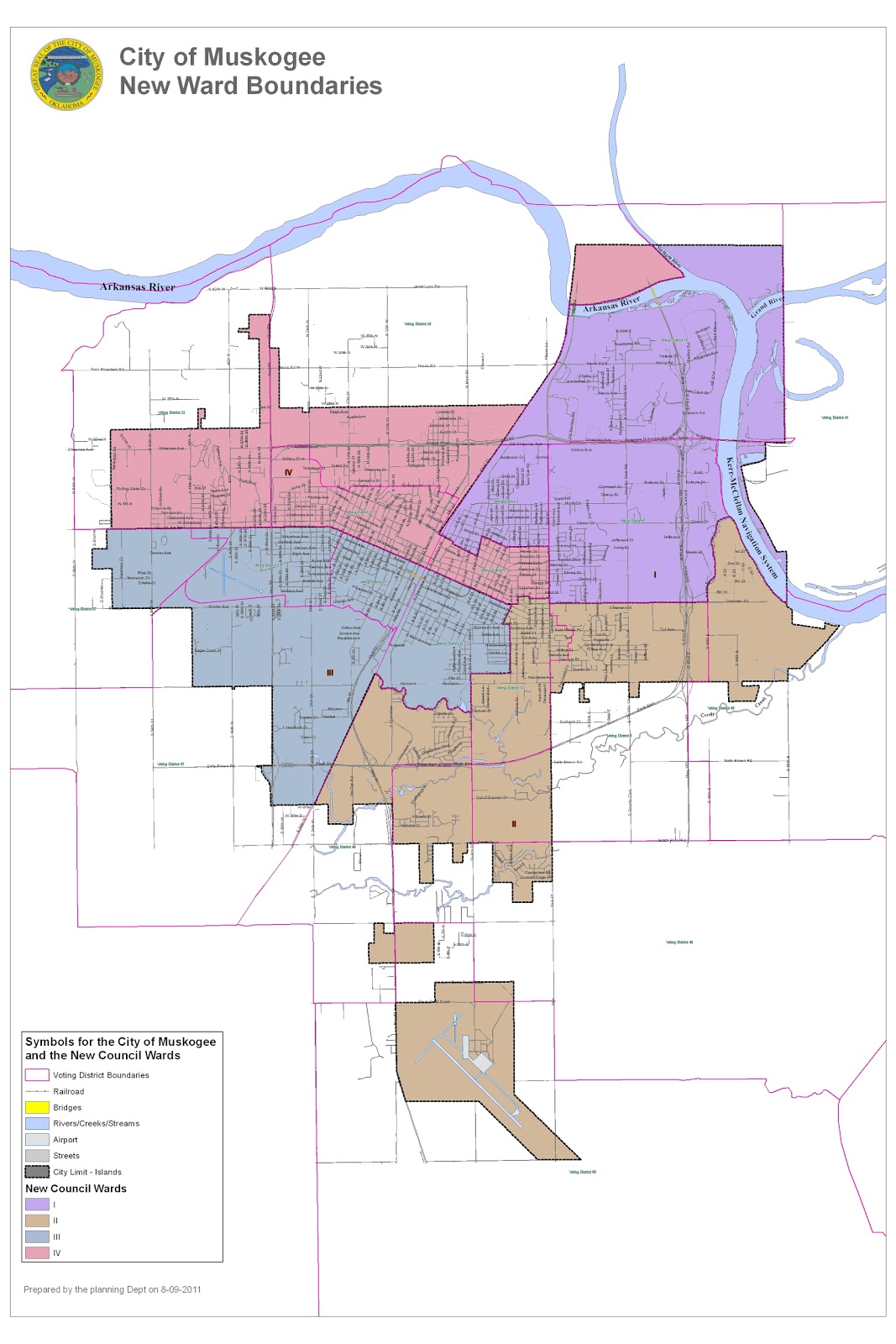Muskogee City Council Wards