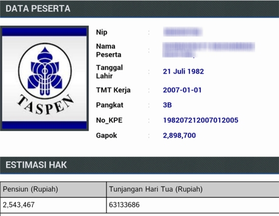 Contoh Slip Gaji Pns Golongan 3b Guru Paud