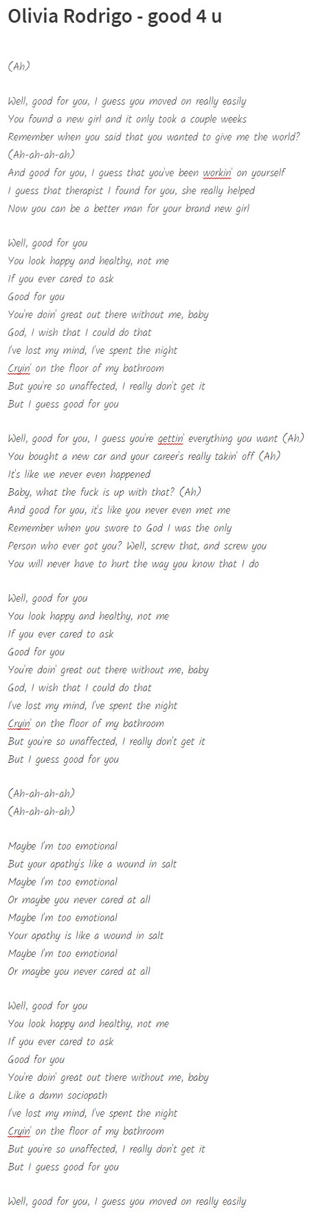 good for you lyrics good for you lyrics