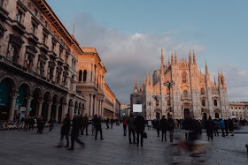 Milan's famous Gothic cathedral at the heart of  Lombardy's principal city