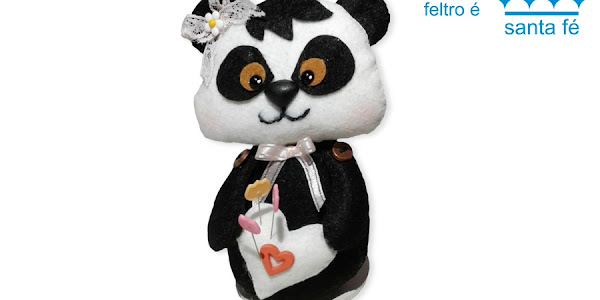 Panda Alfineteiro com Moldes para Decoração Atelier
