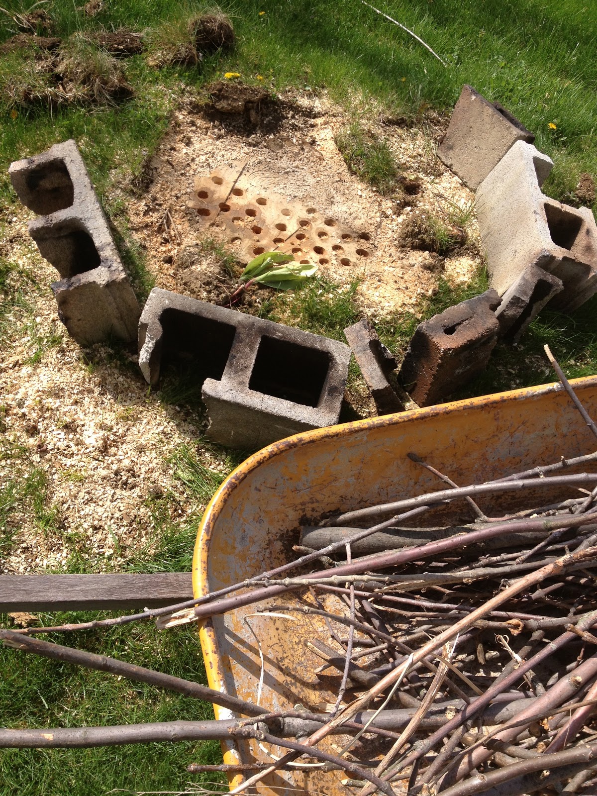 Nearly Handmade Yard Work Burning Tree Stumps