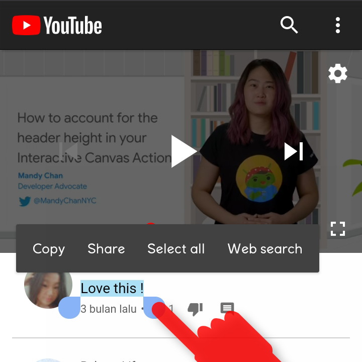 Cara Copy Paste Komentar Di Youtube Lewat Hp Dardura