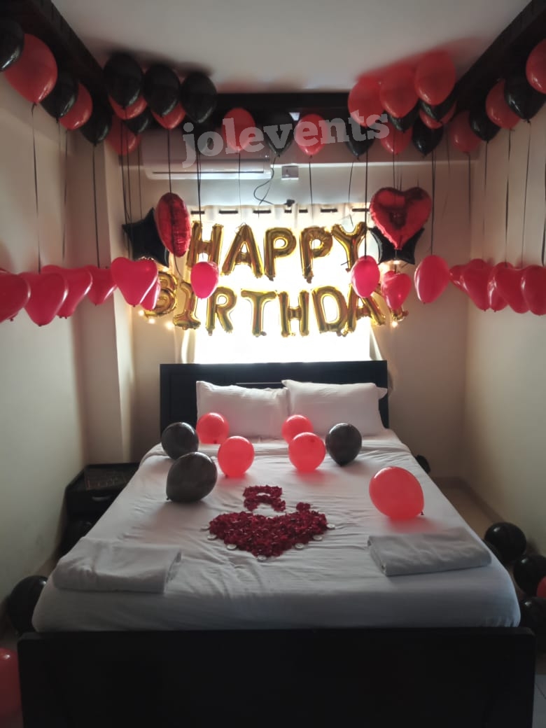 Romantic Room Decoration For Surprise Birthday Party in Pune Birthday