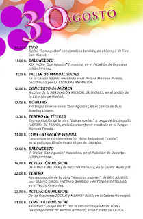 PROGRAMA DÍA 30 DE AGOSTO   Feria de San Agustín 2015  LINARES