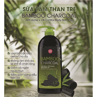 Sữa tắm than tre Thái Lan Cathy Doll Bamboo Charcoal Anti Acne + Oil Control Body Bath Gel