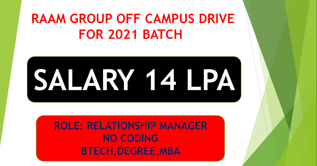 raam-group-off-campus-drive-2021