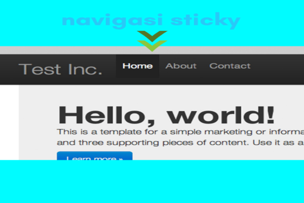 cara membuat menu navigasi sticky di blogger