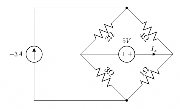 Main cuircuit to be analyzed using superposition method