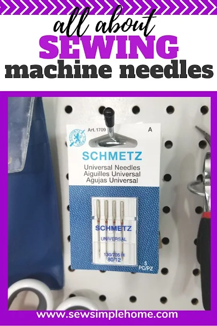 Learn all about sewing machine needles and what size sewing machine needle to use for what fabric.