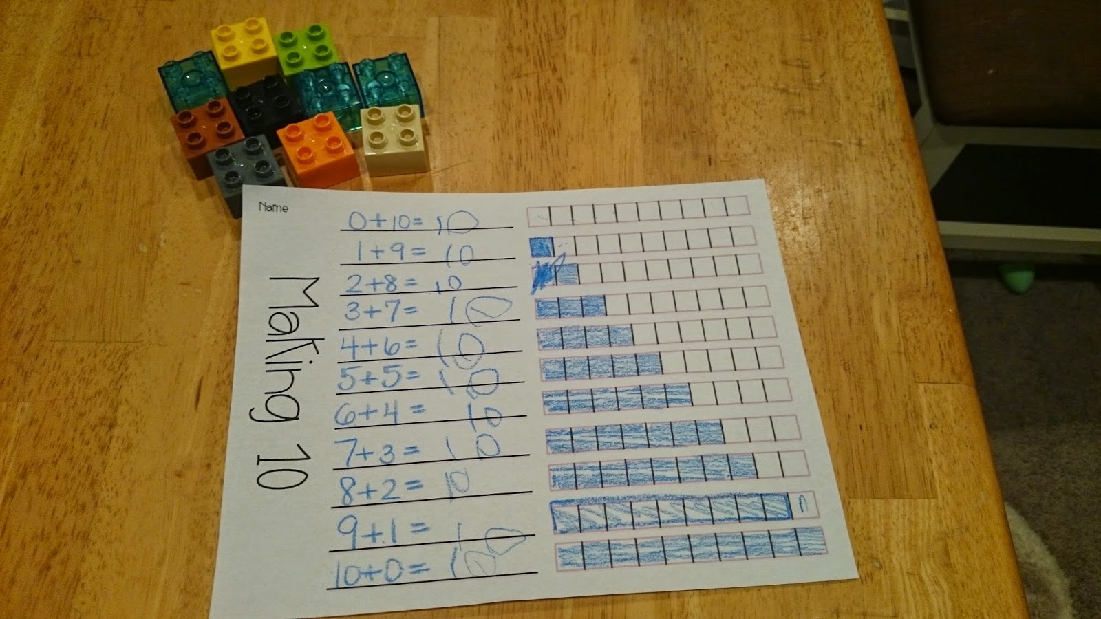 Raising Samuels Life: Week #10: Introduction to Ten Frame (Homeschool