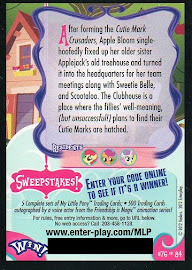 My Little Pony Crusaders Clubhouse Series 1 Trading Card