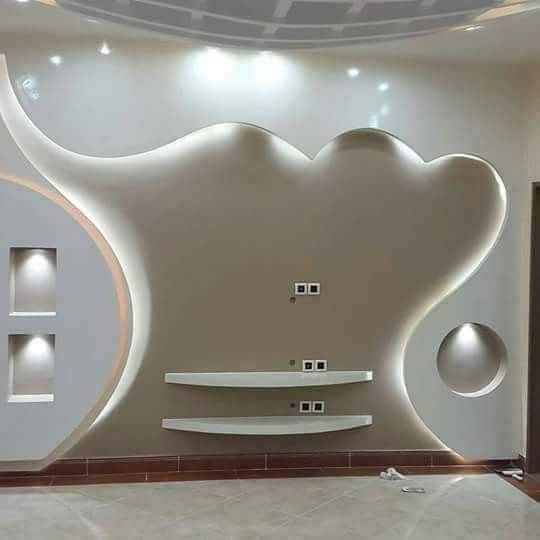 ديكورات شاشات بلازما LCD حصرية الجبس حرفتي DECORATION PLATRIE