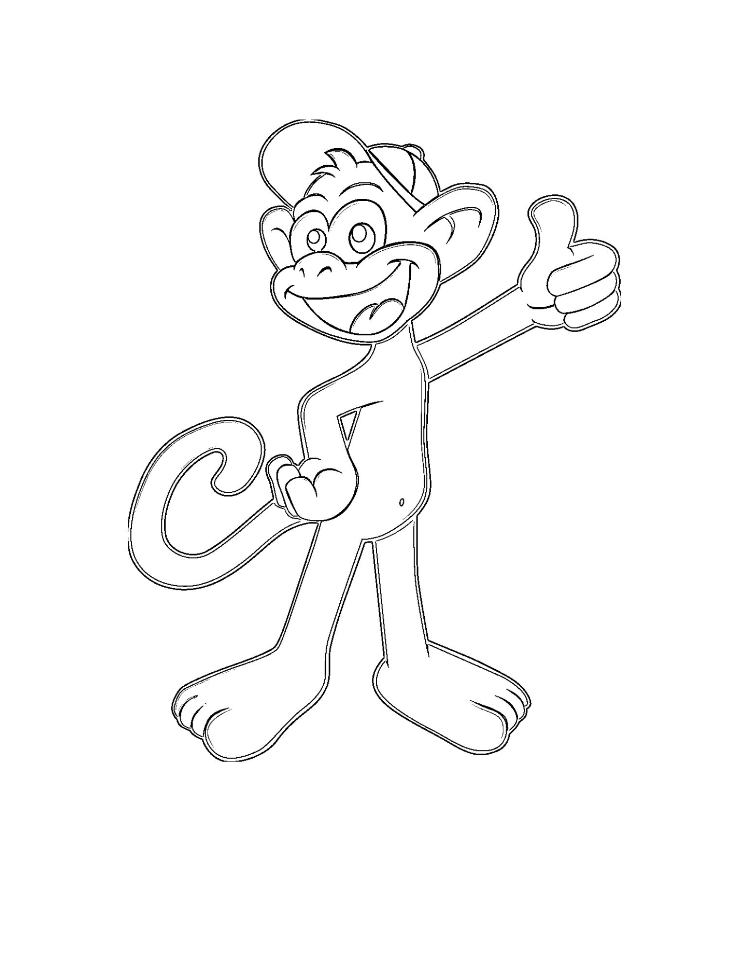 Free Printable Coloring Pages (Monkey)