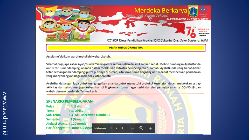 Download RPP Daring Kelas 1,2,3,4,5 dan 6 SD tasADMIN