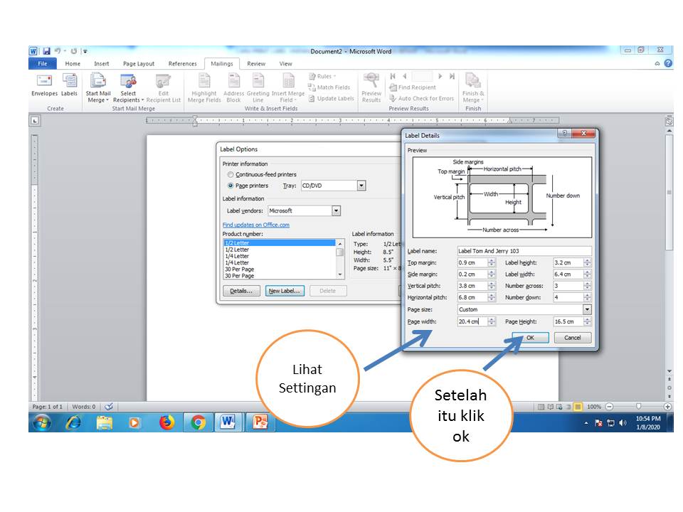 CARA SETTING LABEL UNDANGAN TOM AND JERRY 103 YANG BENAR