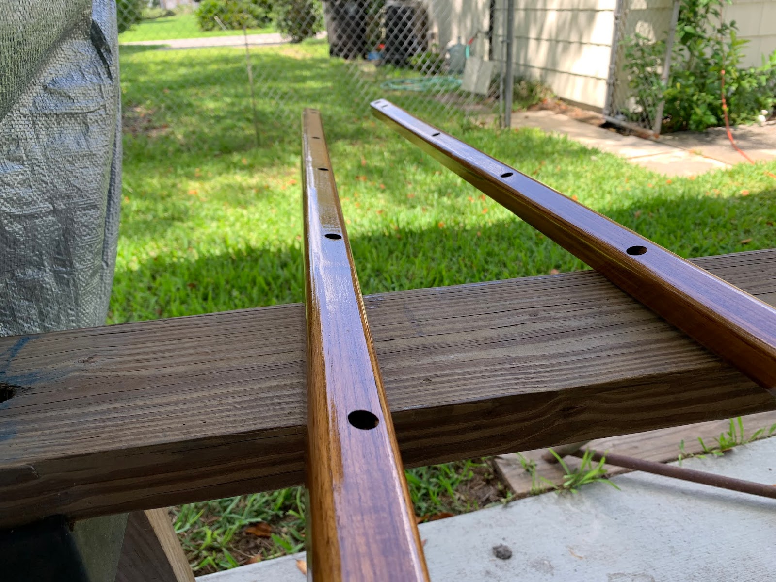 Allied Greenwich 24 Varnishing Toe Rails and Assembling the Coaming Boards and Returns