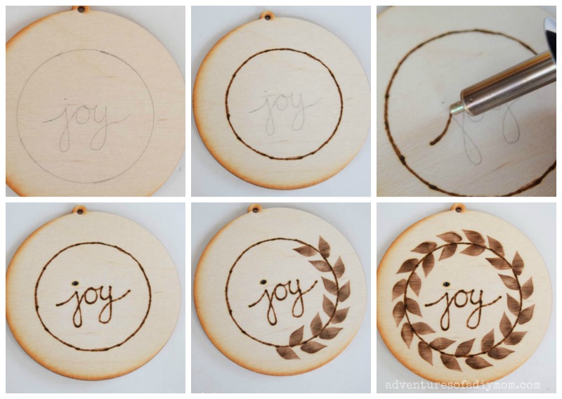 Wood Burned Ornaments Adventures of a DIY Mom