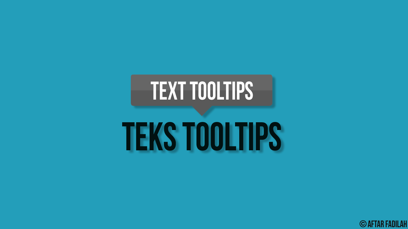 Cara membuat teks tooltips Aftar Fadilah