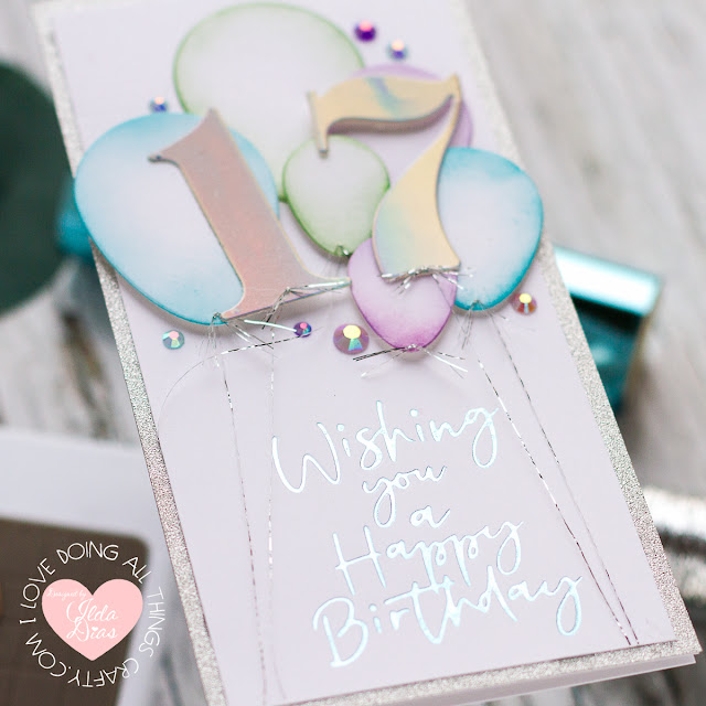 Mini Slimline, Foiled Sentiment, Birthday Card,Spellbinders Club Kits, Blog Hop,GOM March21,Card Making, Stamping, Die Cutting, handmade card, ilovedoingallthingscrafty, Stamps, how to