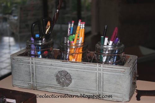 Sewing drawer as pencil and pen holder