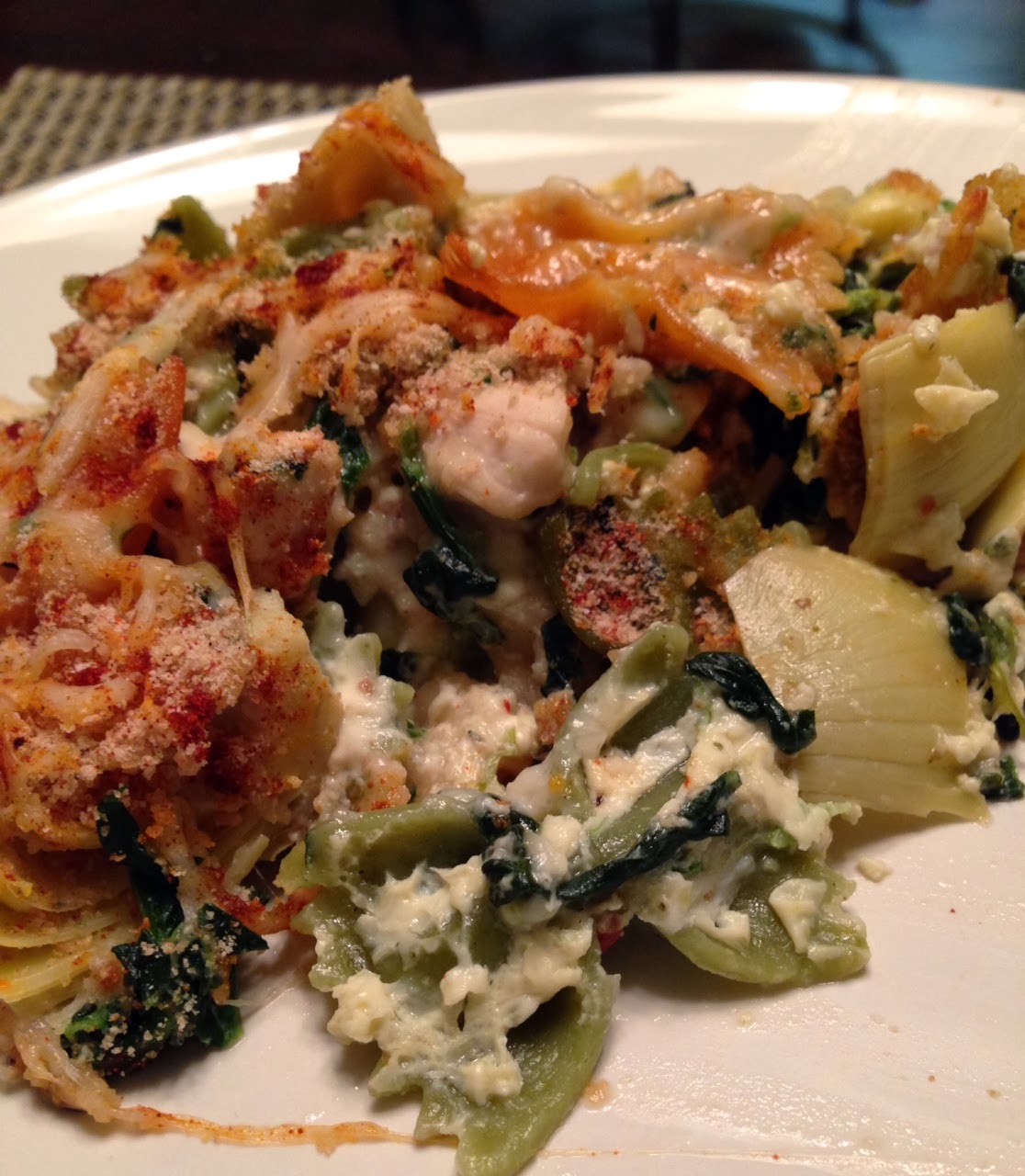 Chicken Florentine Spinach Artichoke Bake