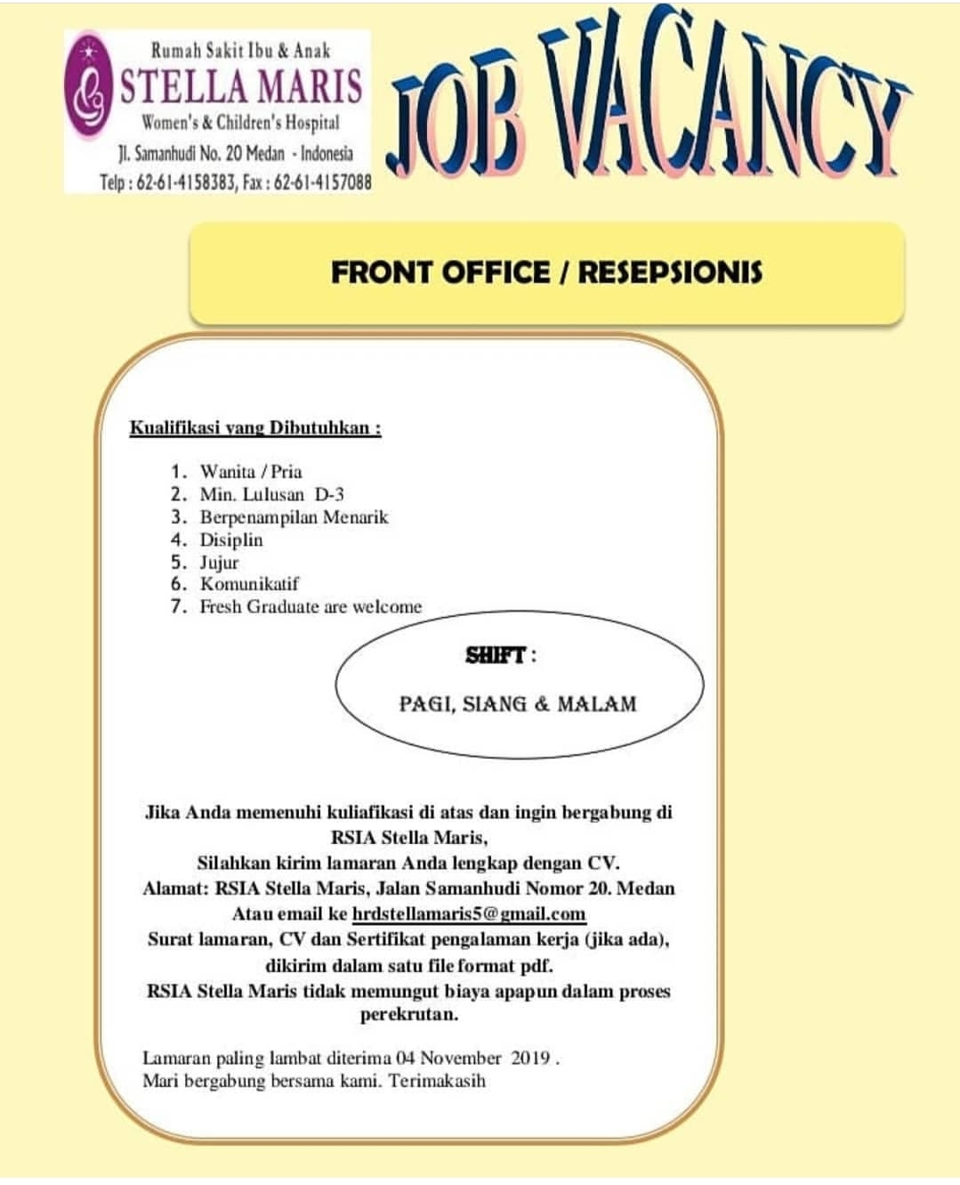 Nomor Telepon Rumah Sakit Stella Maris Medan Seputar Nomor
