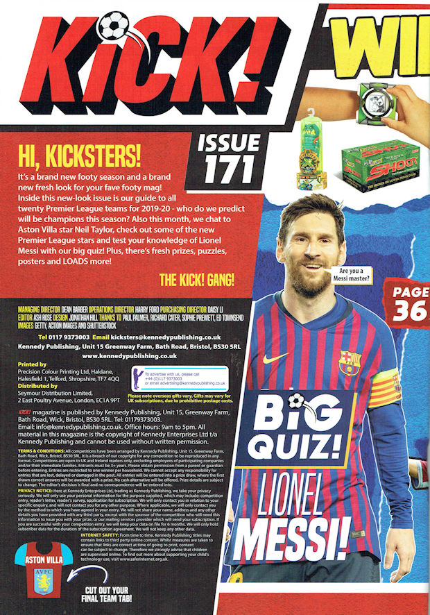Football Cartophilic Info Exchange Kick! magazine Premier League