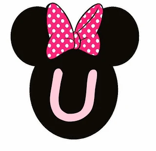 Abc Rosa en Cabezas de Minnie. Minnie Heads Pink Abc.